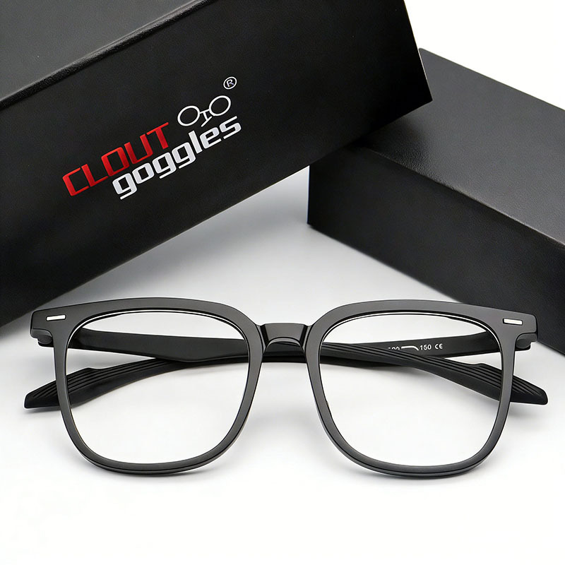 Image of Tr90 Large Round Frame Glasses Suitable For - Ultra-lightweight Plain-looking Eyewear With Minimalist Round Frames, Comfortable For Office, Daily Wear, Non- For Glasses Decoration