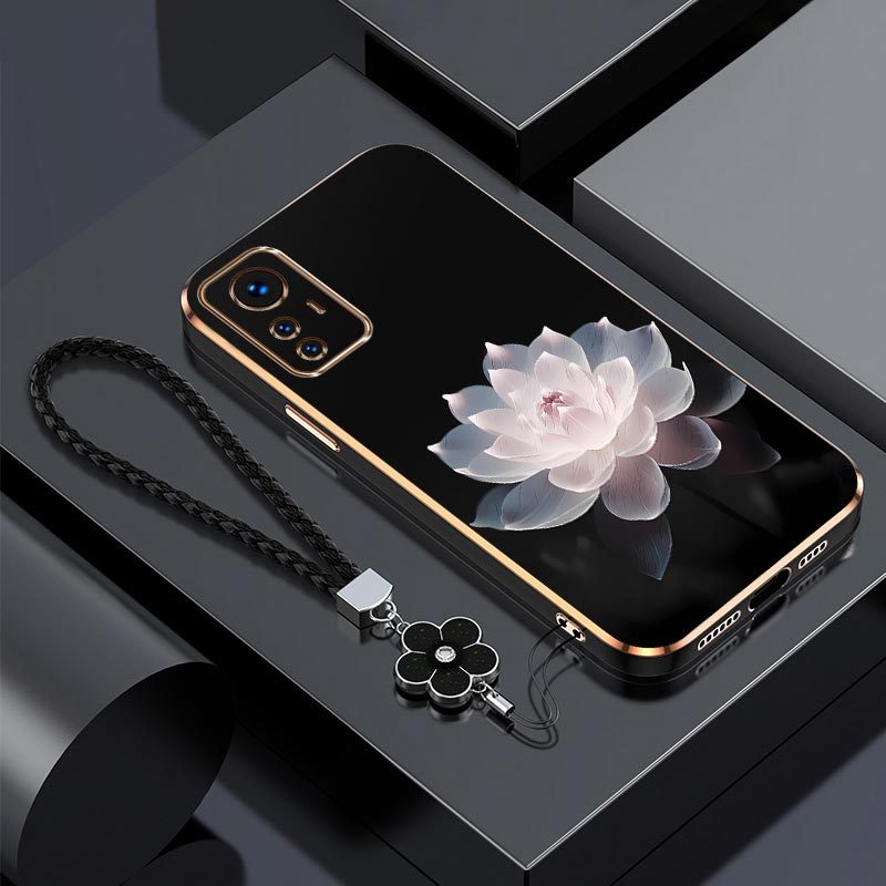 TEMU Funda para teléfono: para Note12s Pure, diseño Lotus Casual, cómoda, funda elegante para Redmi Note 12S