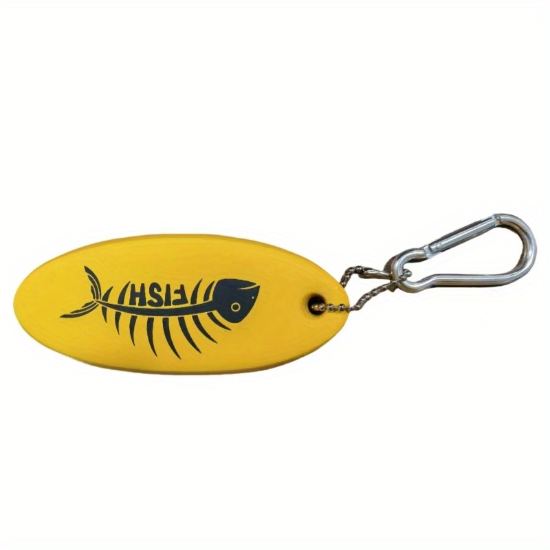 Image of Floating Keychain For Boating, Floating Key Chains Glow In The Dark Oval Shaped Foam Key Ring For Fishing Outdoor Water Sport