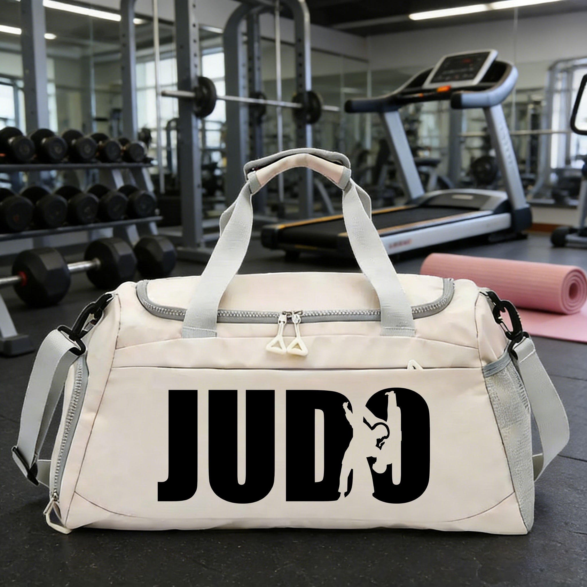 TEMU Judo Pattern Multi-functional Fitness Crossbody Bag, Luggage Bag, Handheld Bag, Shoulder Bag, Basketball Bag, Yoga Bag, Dance Bag, Suitable For