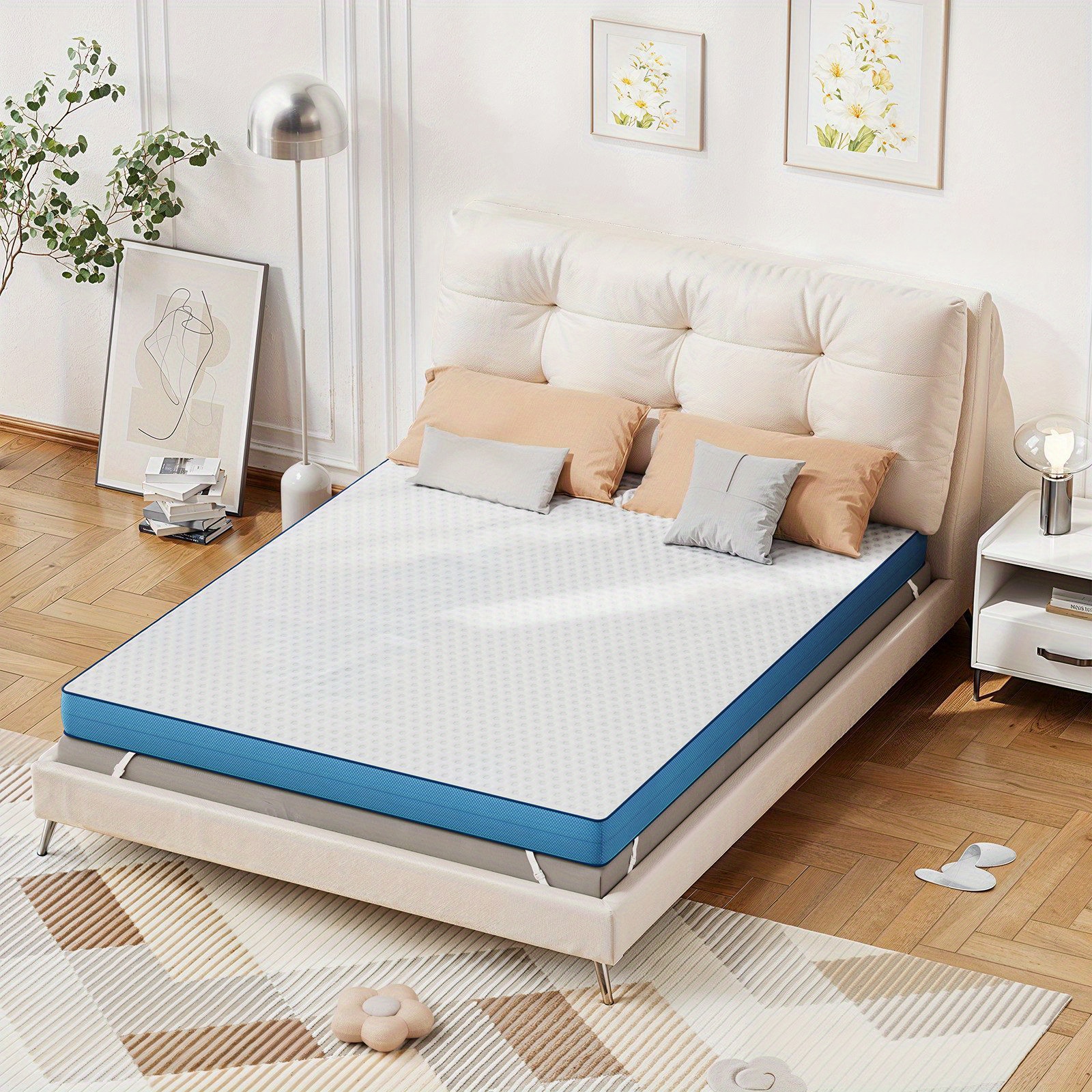 TEMU Surmatelas, 7,5 cm d'épaisseur en mousse à de gel, Surmatelas de luxe adapté aux adultes et aux enfants, Confort & Haute