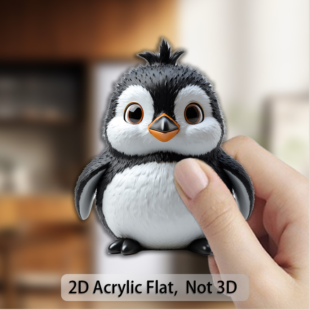 TEMU A Cute Penguin Magnet, Suitable For Christmas, Birthdays, And Easter Gifts- Made Of Soft Acrylic And Rubber With Eyes, Ideal For , Used On