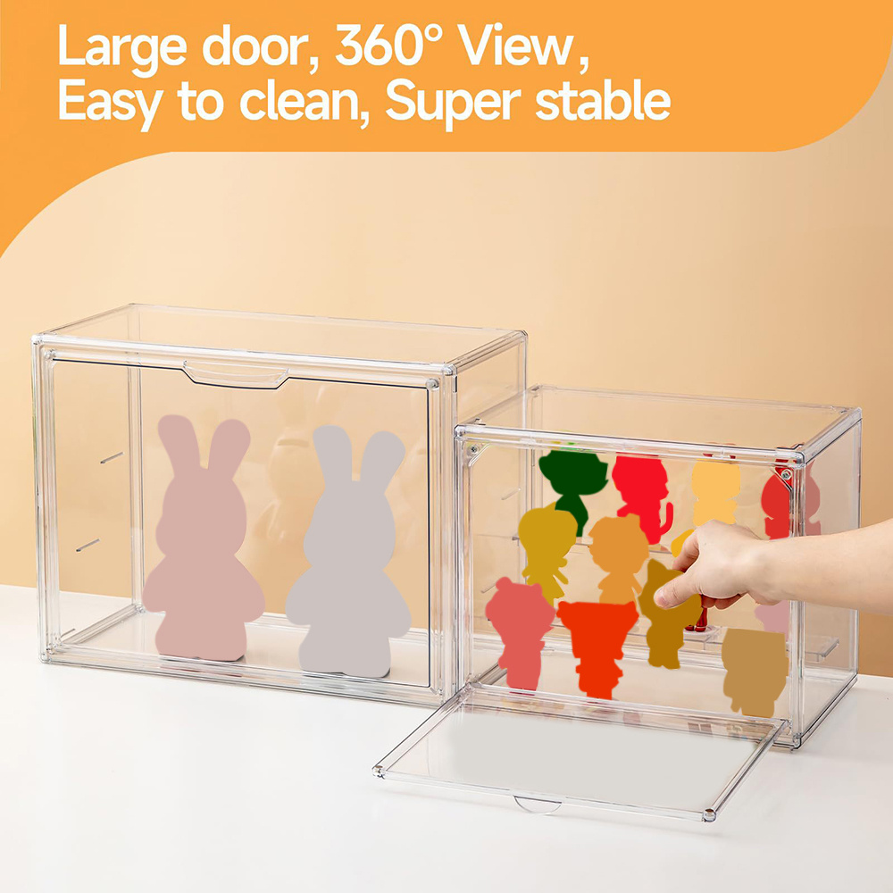 TEMU 1pc Acrylic Blind Box Model Display Stand Hand Display Cabinet Building Blocks Doll Bubble Mart Display Box