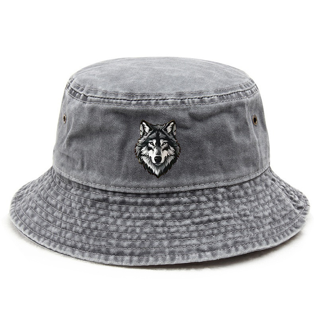 TEMU 1 Cartoon Wolf Hat, Men's Fisherman Hat, Women's Fisherman Hat, Beach Bucket Hat, Fashion Hat, Suitable Outdoor Sports, Foldable Hat, Holiday