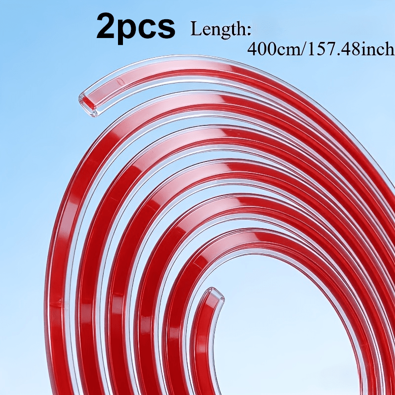 TEMU 2 Rolls 4m/157.48in Clear Pvc Car Door Edge Guard Strips, Universal Anti-scratch Trim For Cars, Suvs & Trucks, Exterior Vehicle Protection