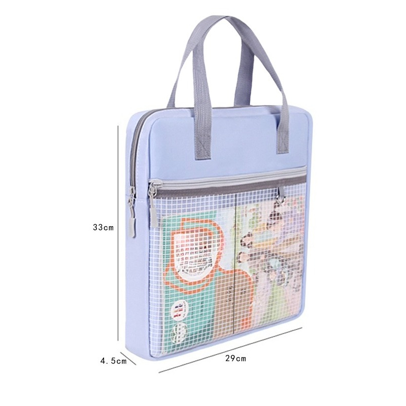 TEMU Large-capacity Bags - Handbags - Large-capacity Zipper Handbags - Storage Bags For Books, Subject Books, Classified Materials, School Bags, File