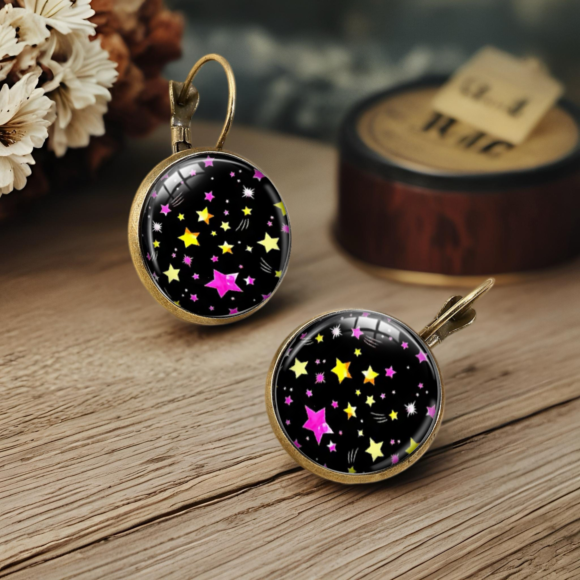 Fashionable Dreamy Multicolor Starry Night Drop Earrings