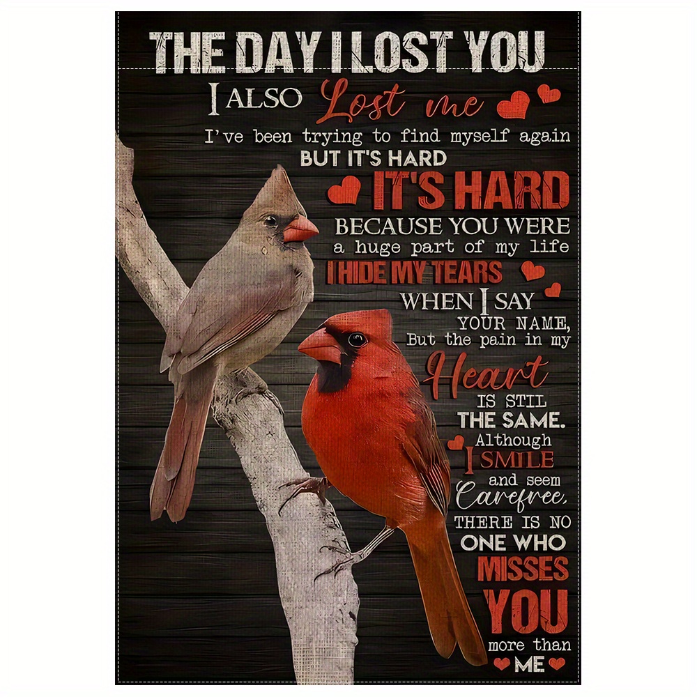 TEMU 1pc, Spring Flowers, Double Sided Garden Yard Flag, Home Decor, Outside Decor, Yard Decor, Garden Decor, Holiday Decor, No Flagpole 12x18in