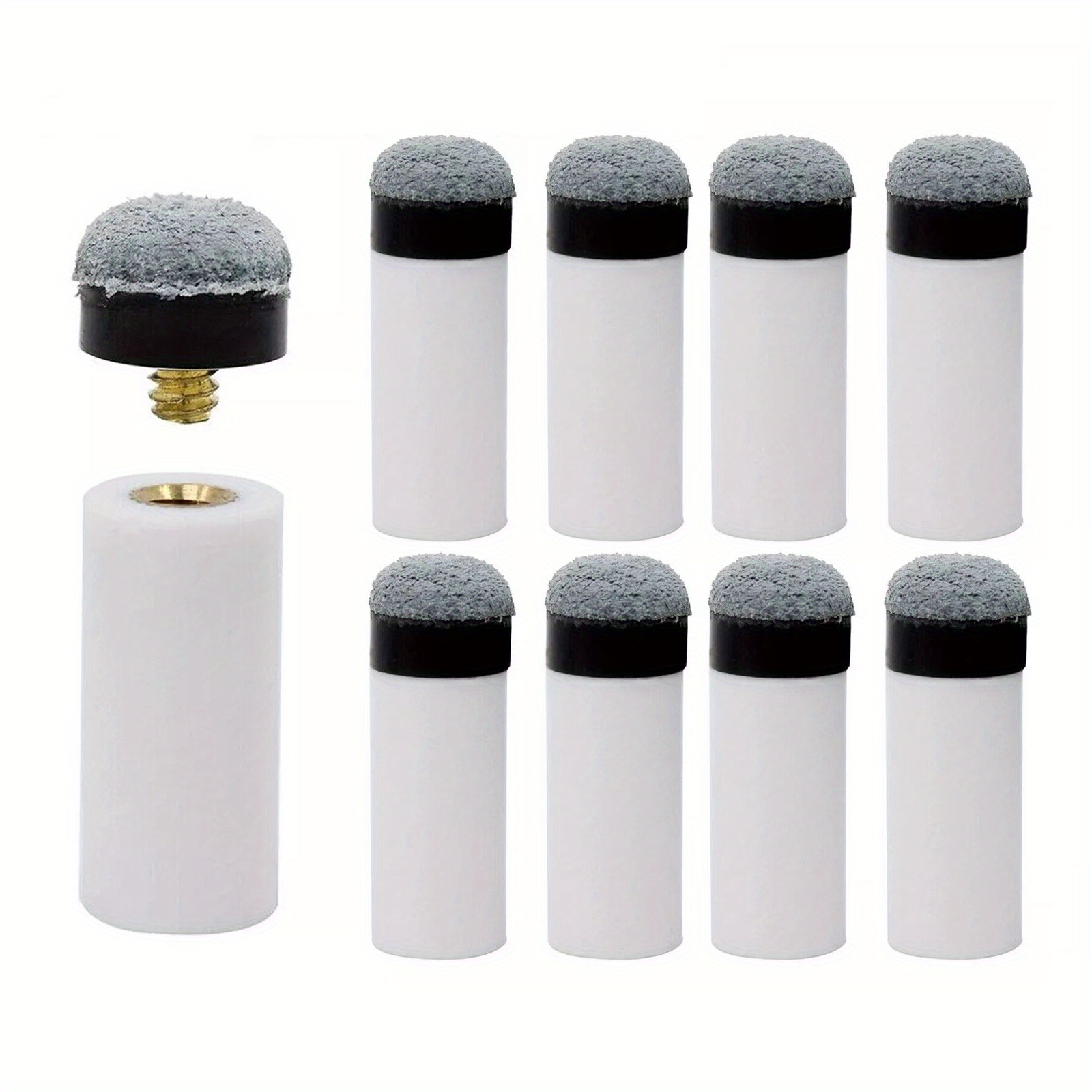 TEMU 20sets Billiard Cues Tips Replacement With White Pool Cue Stick Ferrules, Billiard Cues Tips, Screw On Pool Cue Tips Pool Cue Tips Replacement