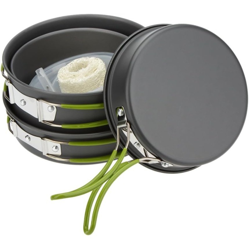 Camping Cookware Set, Pot and Pan Combination for Backpacking