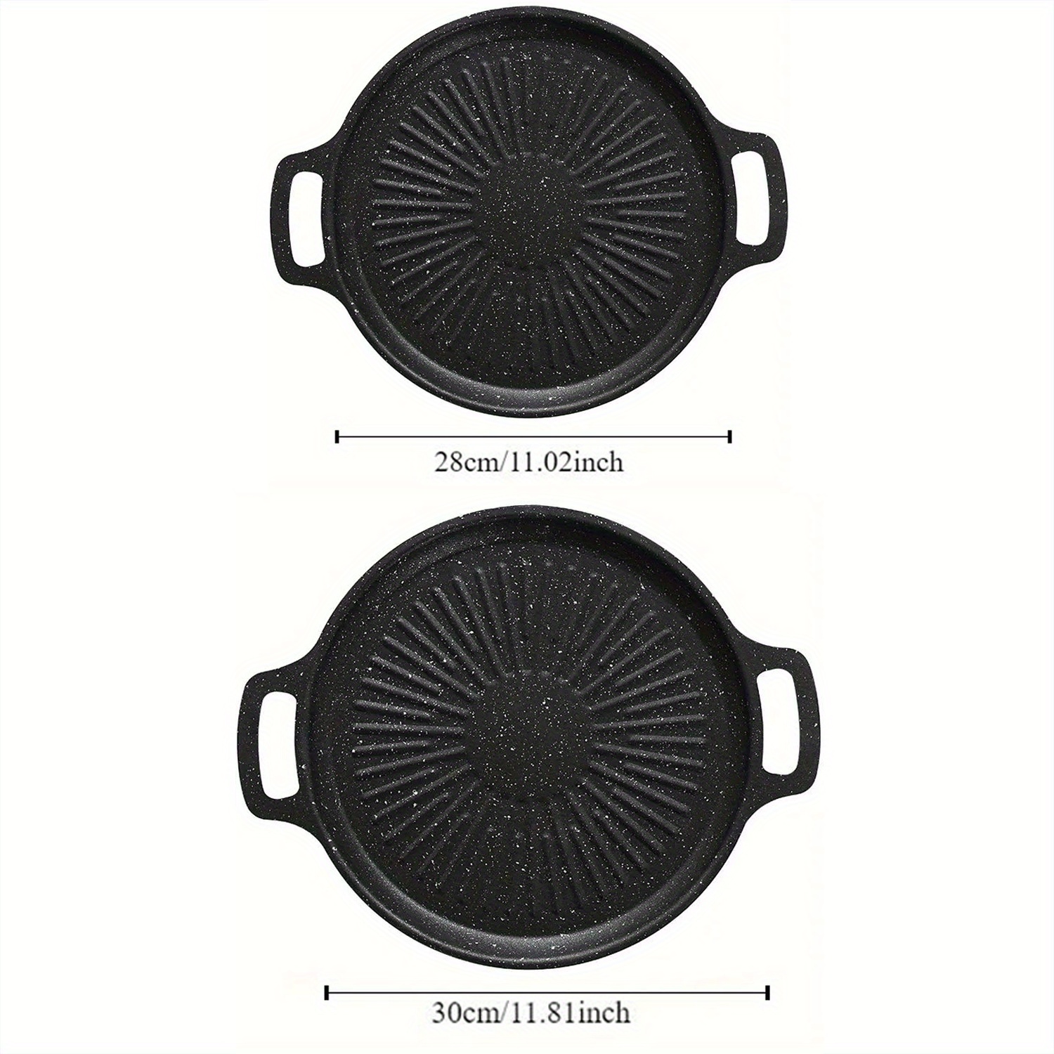 MAMSHIB Non-Stick BBQ Grill Pan - Iron Roast Steak & Vegetable Skillet with Multi-Functional Ridged Surface Design, Perfect for Grilling Shrimp, Chicken, Seafood, and Meat, Ideal for Indoor & Outdoor Cooking, Versatile Cooking Pan | Modern Kitchenware | Durable Cooking Surface, BBQ Grill Accessories