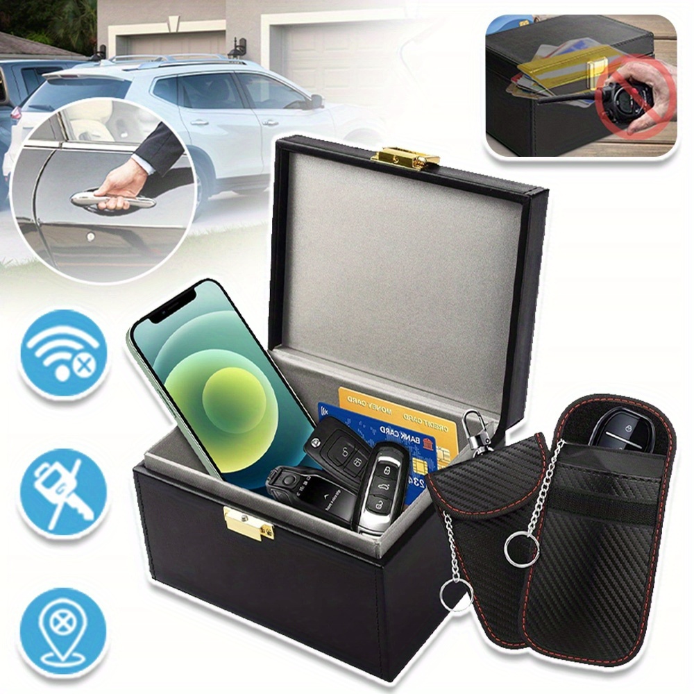 Image of Key Box And Pouch 2-pack, Large Capacity, Anti-theft Signal Blocking Box