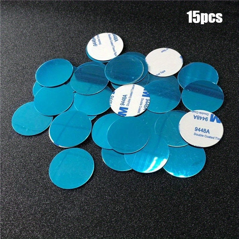 Image of 15/30pcs Of Metal Plate With Adhesive Backing - Strong To Phone Cases, Remote Controls, Small Object Wall Hangers - Space Home And Car Additions, Universal Metal Patch With Adhesive, Disc Iron Sheet