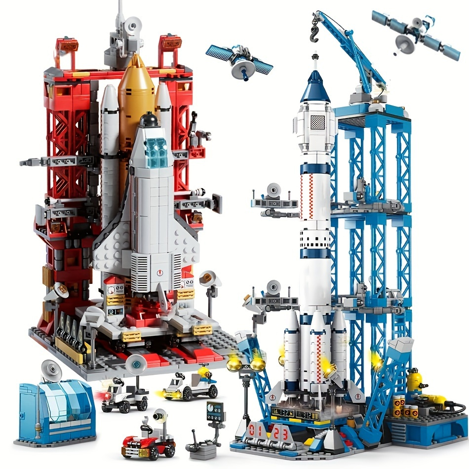 Space Ships & Rocket Launch Center Building Toy Set
