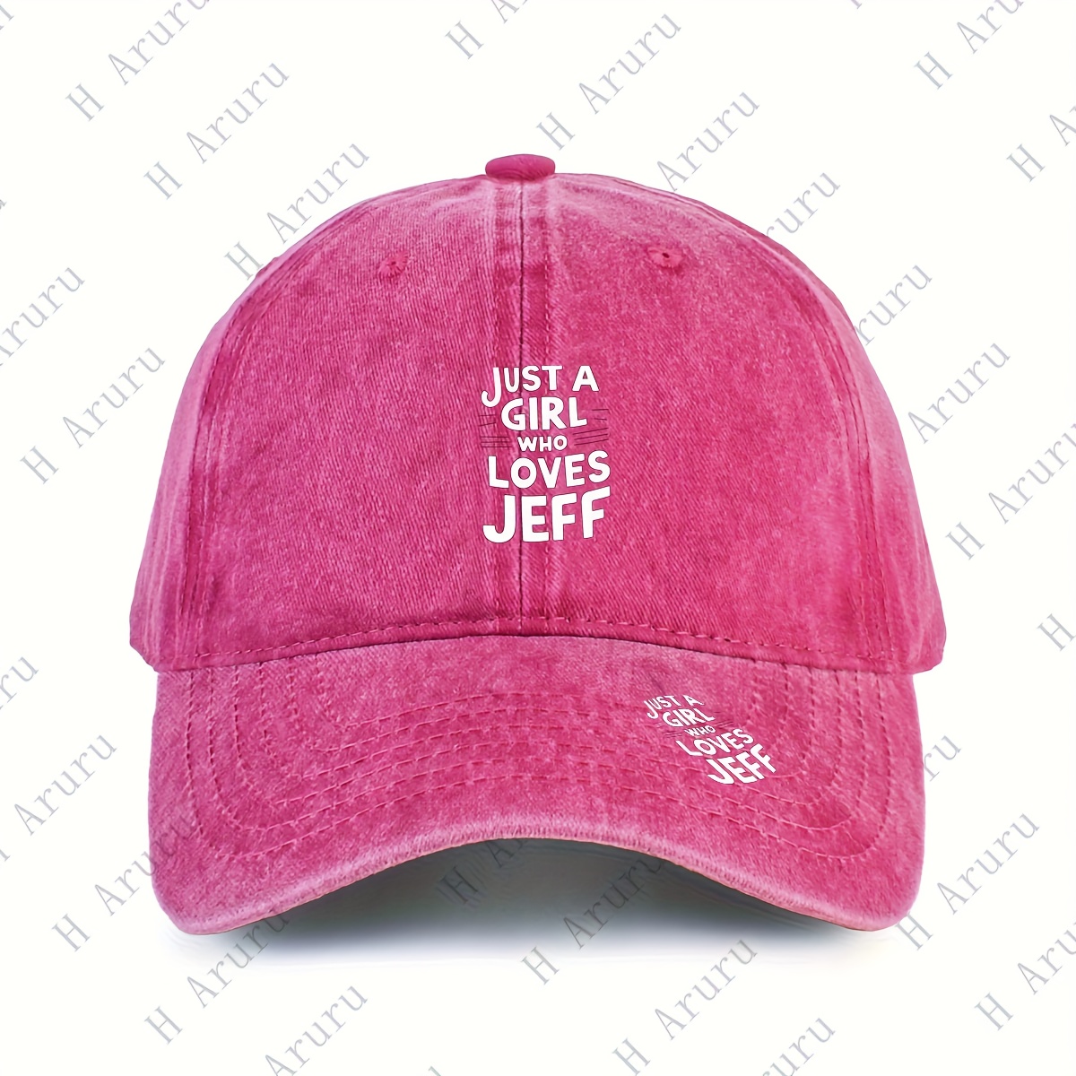 TEMU Unisex Sunshade Washable Baseball With "just A Who Jeff" Print, Suitable For Outdoor Sports, Ideal For Gifting
