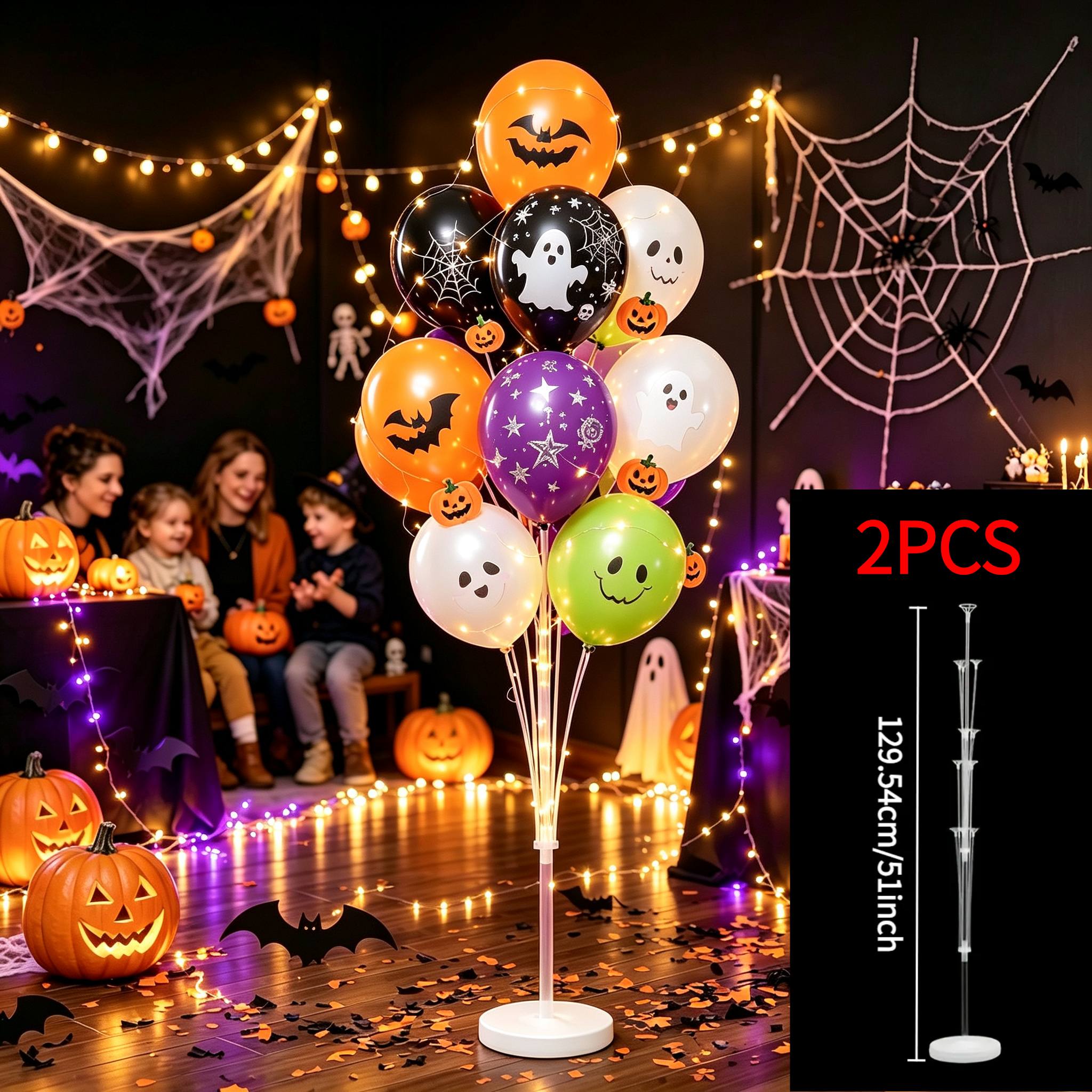 TEMU 2 supports à ballons, accessoires de décoration à ballons, présentoir à ballons à hauteur réglable (51 pouces/61 pouces), base de remplissage à