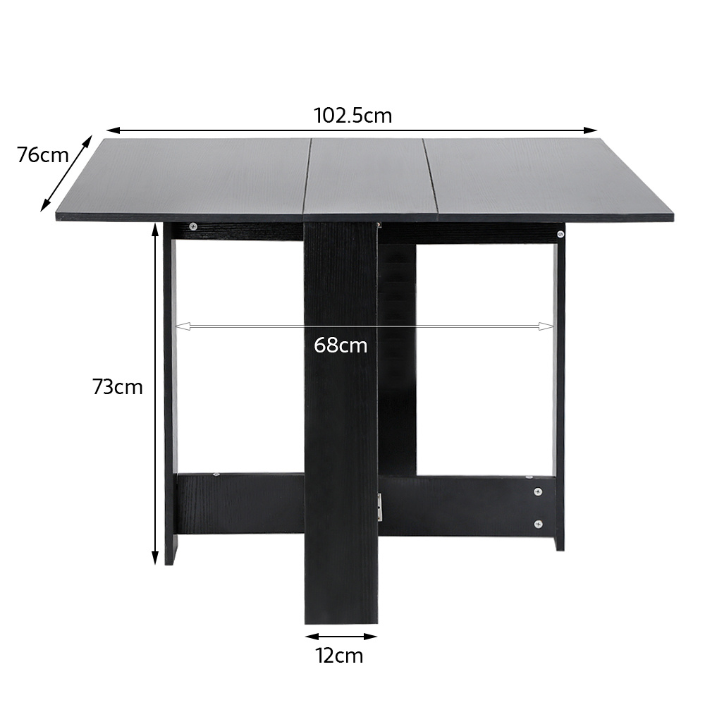 Dining Room Dining Table, Table, Put Away When To , 103*76*73.4cm, Black.