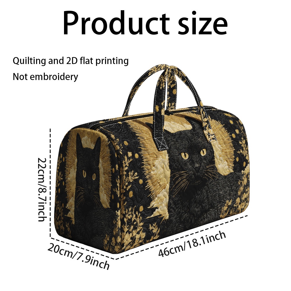 TEMU 1 pièce Sac matelassé RIDESAY adapté pour Halloween/Noël/Pâques/Thanksgiving/Remise de diplôme - Sac à main à imprimé et doré avec fermeture
