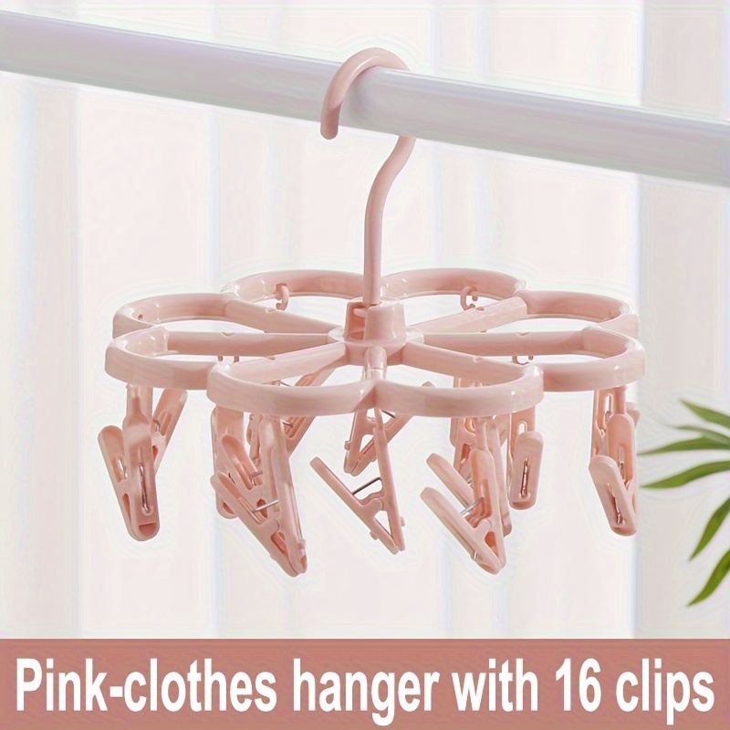 360 degree rotating sock and bra hanger with 16 clips thickened plastic laundry drying rack suitable for underwear socks panties storage indoor outdoor use drying racks Product details 2