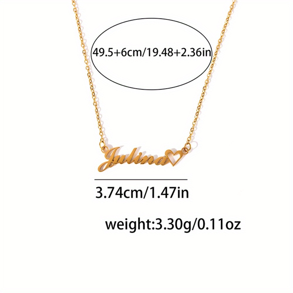 18K Golden Plated Custom Name Pendant Necklace