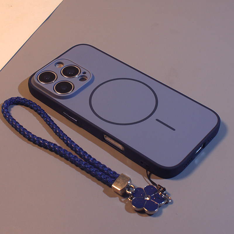 Etui za telefon - Gd-Luxury Matte Prenosni Vrvica Dvobarvni Kontrastni Matte Etui z Etuijem za Telefon za Iphone 17 Pro 15 14 13 Natančna Luknja