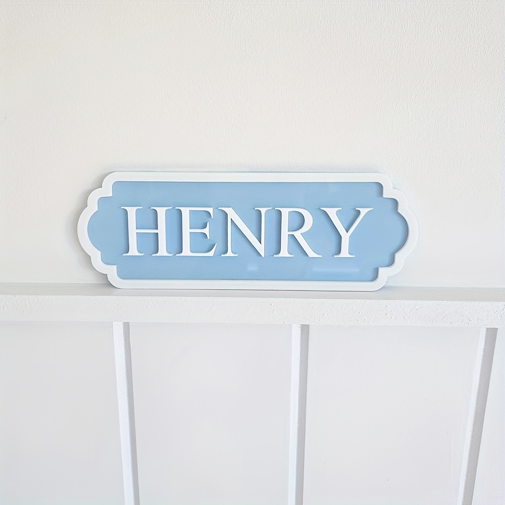 TEMU 1 2d Customized Personalized Acrylic Bedroom Nameplate, 2d Flat