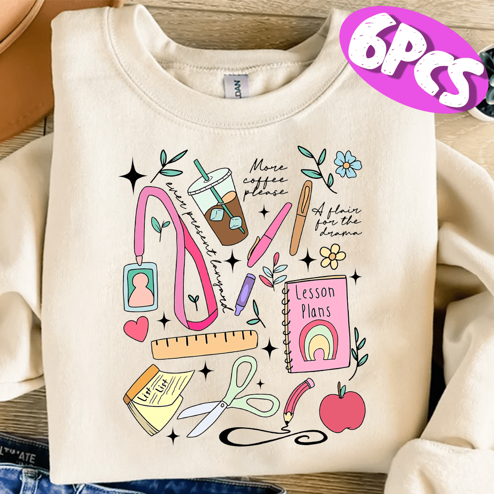 

6pcs Retrogive A -you To The Diy For T-shirts, Gifts For Teachers On Clothes