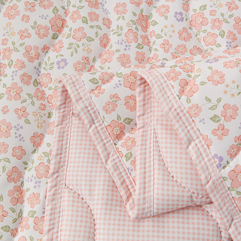TEMU 1 pz. Trapunta reversibile rosa con motivo , delicata e traspirante, lavabile, coperta per condizionatore d'aria per casa e dormitorio