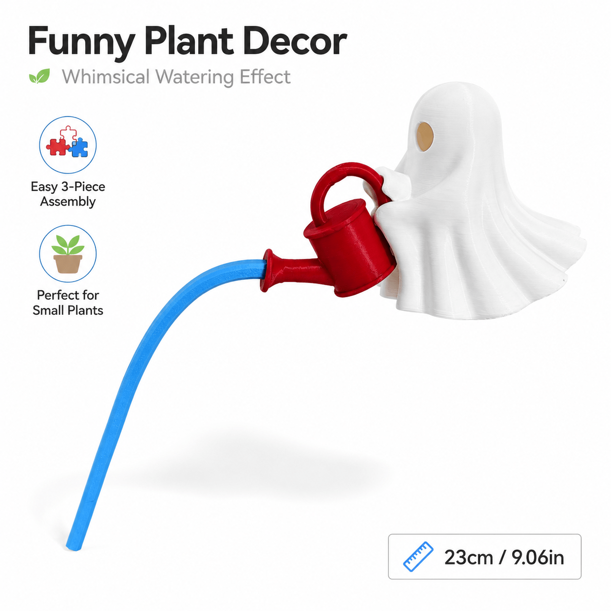 TEMU 1pc 3d Printed Watering Plant Decor, 3pcs Halloween Planter Ornament With , 9.06 In Funny Indoor Plant Pot Accent, Desk Shelf Decoration, Gift