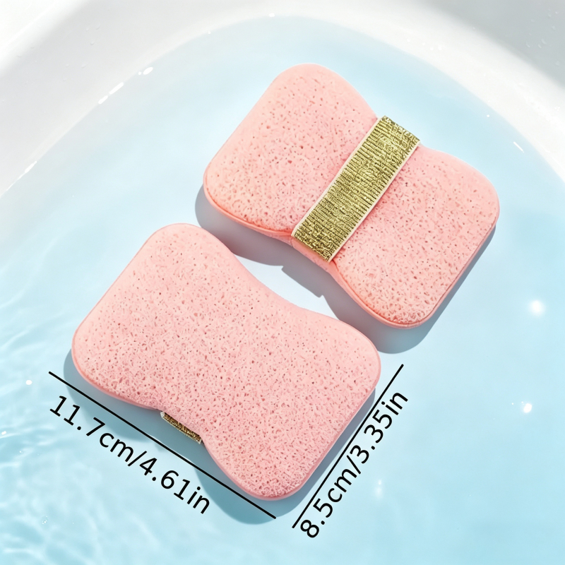 2pcs Exfoliating Bath Sponge and Towel Set