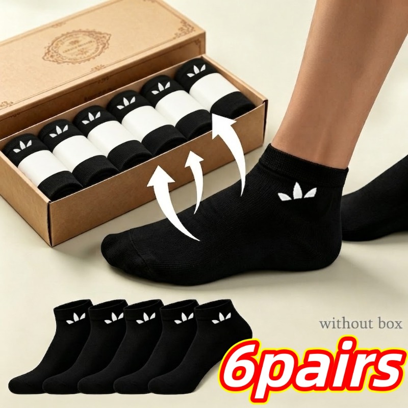 TEMU 6 Calzini Unisex Traspiranti - Essenziali da Viaggio , Puro/, Design Senza Cuciture Traspirante, Calze Sportive Casual , Casuale, Tessuto con