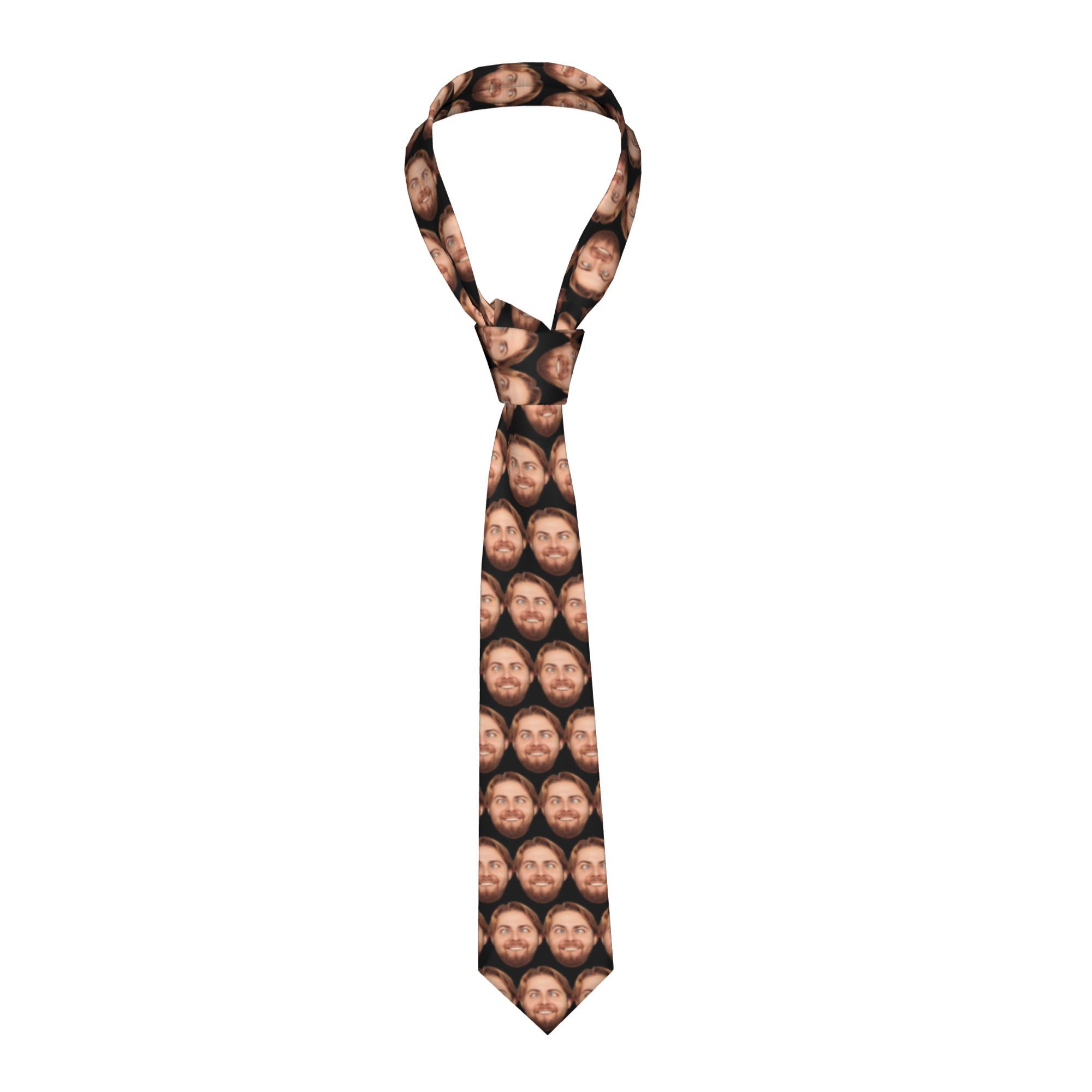 TEMU Fancy Personalized Face/custom Photo/text/logo Men's Necktie - Your Own Picture & Text, Via Website, Wedding, Office, Valentine's/father's Day