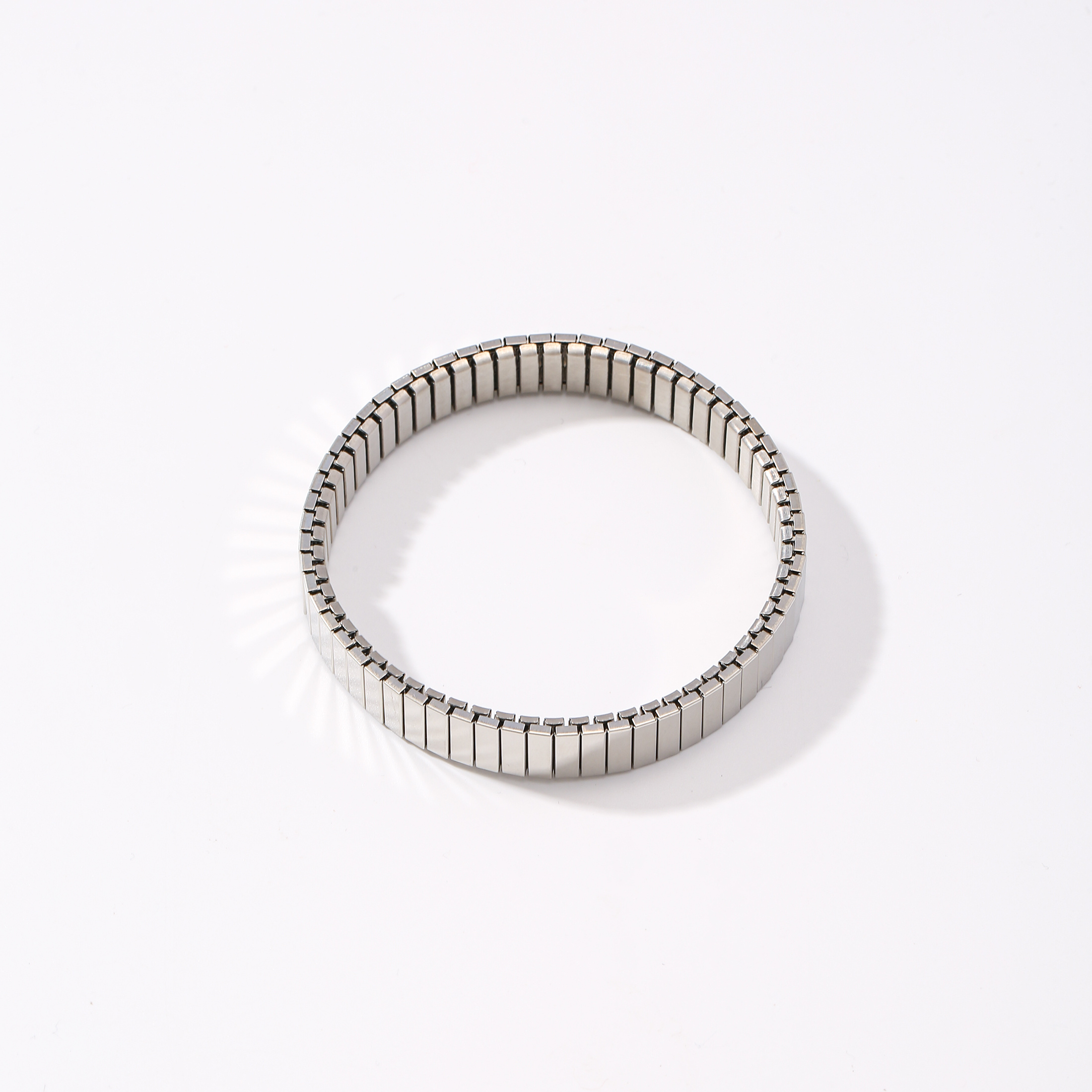 TEMU 1 pieza, Pulsera de moda para mujer, Pulsera elástica, Material de acero inoxidable, Personalizada y fácil, Adecuada para viajes, vacaciones y