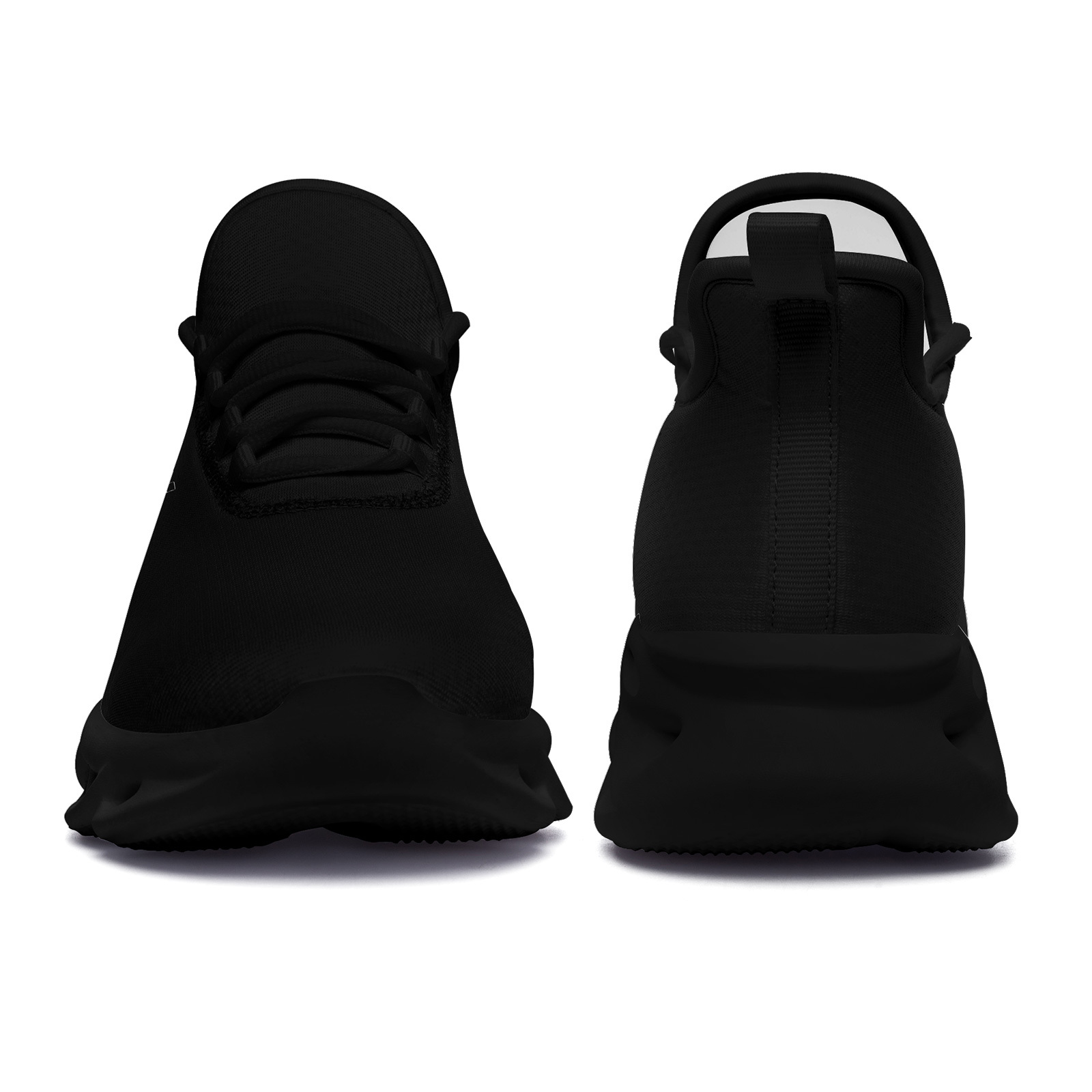 Men's Black Minimalist Lace-Up Walking Sneakers