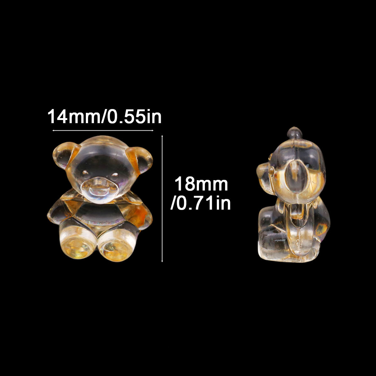 TEMU 50pcs 14mm Clear Mixed Color Acrylic Beads Art, Craft And Sewing Supplies, Bead Jewelry, Jewelry Supplies, Decorative Beads, Brooch, Wholesale,