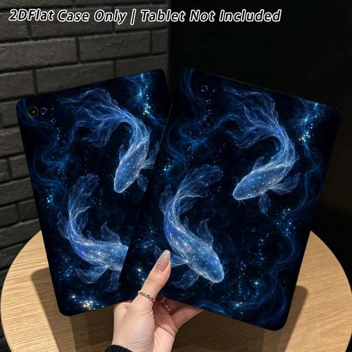 case | 2d düz parlak çift balık dekoratif boyama hediye tablet pc koruyucu kılıf a11+/a11/a9+/a9 x110 x115/a8 x205/a7 t505/a7 lite t220 t225/ .1 2019 t515 için - koruyucu kasa