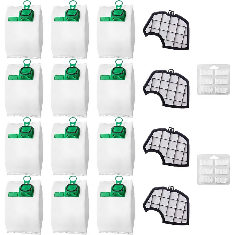 TEMU 12pcs Accessory Kit For Vorwerk Kobold Vk140 Vk150 Fp140 Fp150, Includes 4 Filters + 2 Sets Of Scent Tablets, Vorwerk Kobold Vacuum Cleaner