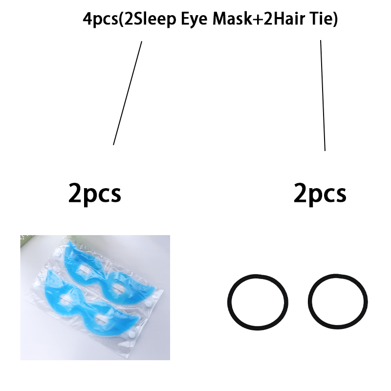 TEMU 2 Eye Masks(comes With 2 Hair Ties) Multifunctional Ice Pack Eye Mask, Cool And Hot Compress Ice Eye Mask, Ice Patch, Sleep Blackout Cooling Gel