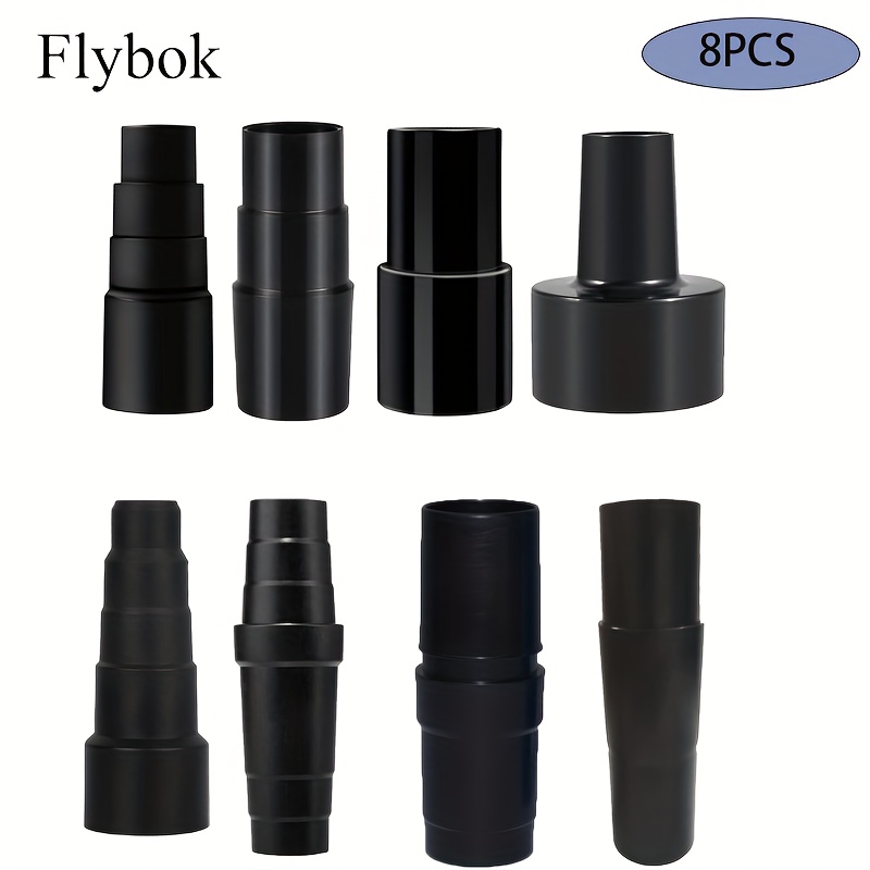 E-shop 8-teiliges Universal-Plastik-Vakuumschlauch-Reduzierstück 1-1/4 Zoll (ca. 3,2 cm) – Geeignet für Staubsauger-Zubehörset, Adapter für Trocken-