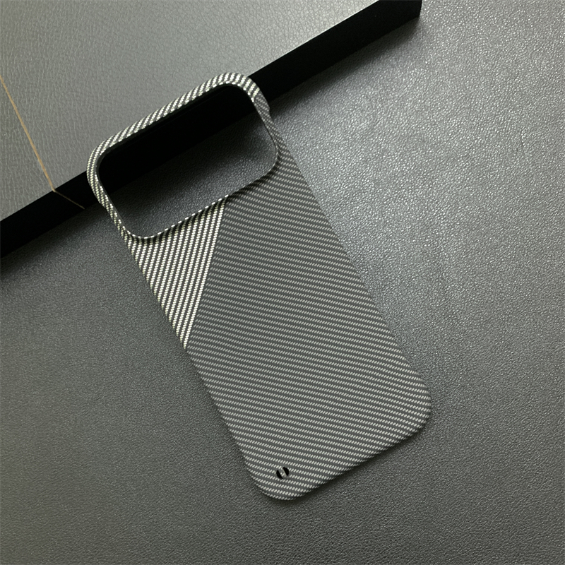 TEMU Phone Case - Frameless Carbon Fiber Texture Suitable For Iphone 18 Pro Max Half-body Case 17 Pro Aesthetic Water Sticker Texture 16/15 Pro