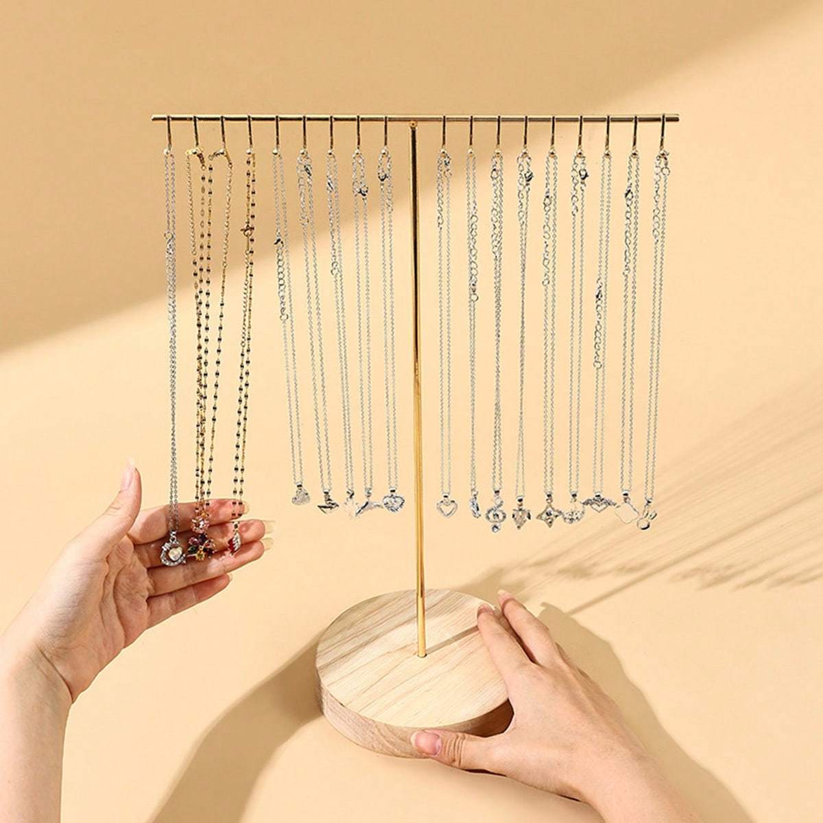 *. Halsketten-Display-* Schmuck Organizer, High-End Holz-Additionen Halter,  Geschenk fr Freundin oder Mutter, Schmucktrme