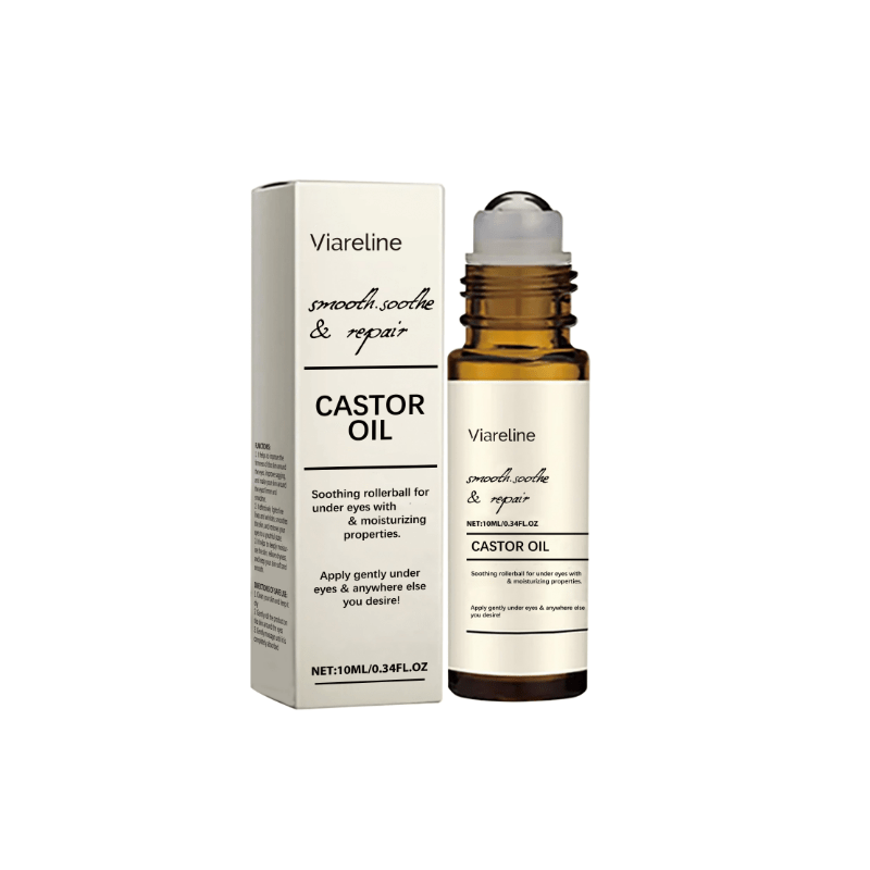 Image of Castor Oil Eye Roller Essential Oil, Gentle Massage Eye Skin Moisturizing Essential Oil, Brightens Skin, Hydrates And Moisturizes Eye Surroundings, Brightens Eyes, Suitable For Types, Holiday Gift