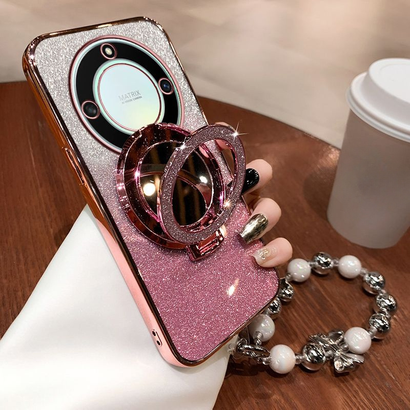 Funda para teléfono: para Honor Magic 6 Lite / Magic 5 Lite / X9A / X9B, funda con espejo de maquillaje brillante,…: retailer-supplied image
