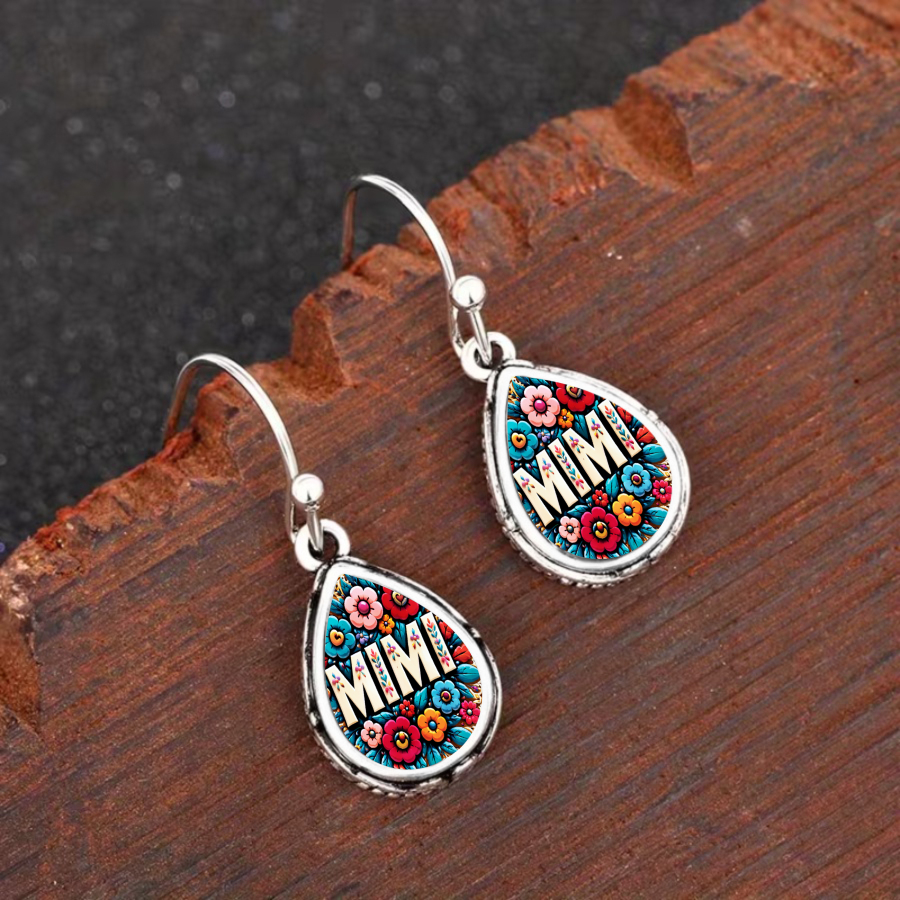 TEMU 2pcs Mimi Earrings For - Floral Teardrop Botanical Plant Earrings, Suitable For Occasions, Elegant Minimalist Jewelry Gifts For Christmas,