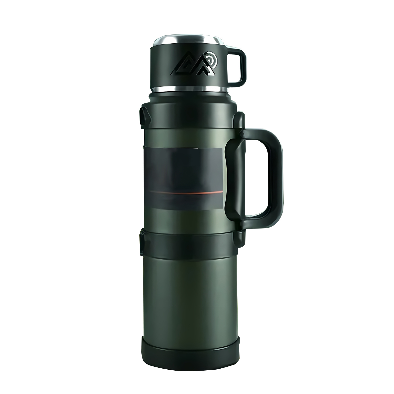 TEMU 1pc Durable Stainless Steel Insulated Water Bottle 2500ml, Green, 12x39cm