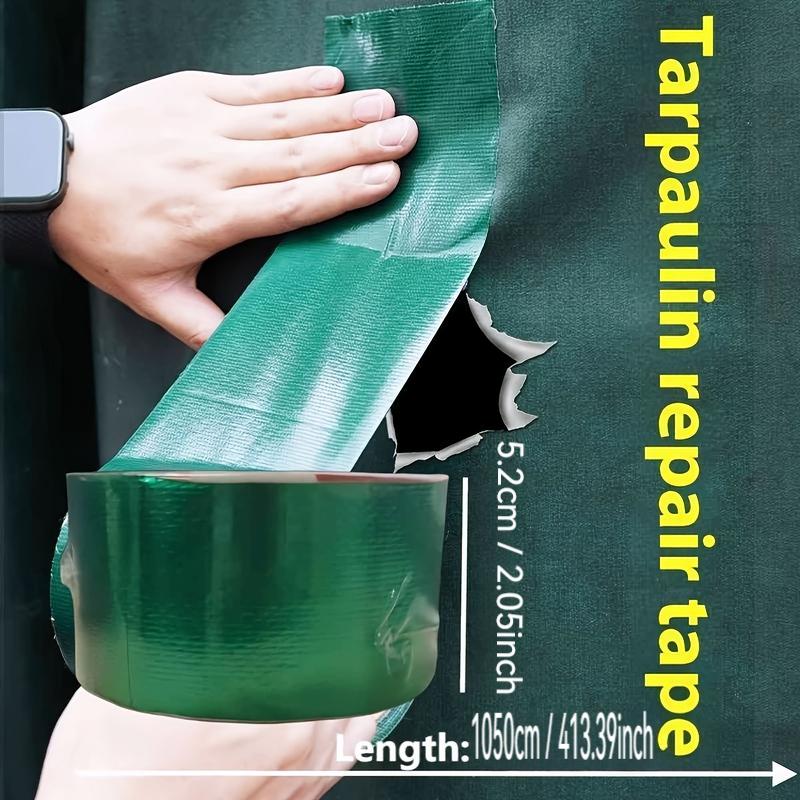 TEMU Ruban de réparation pour bâche - Joint instantané, résistant aux déchirures, réparation à forte - Convient pour toile, tentes, bâches de camion,