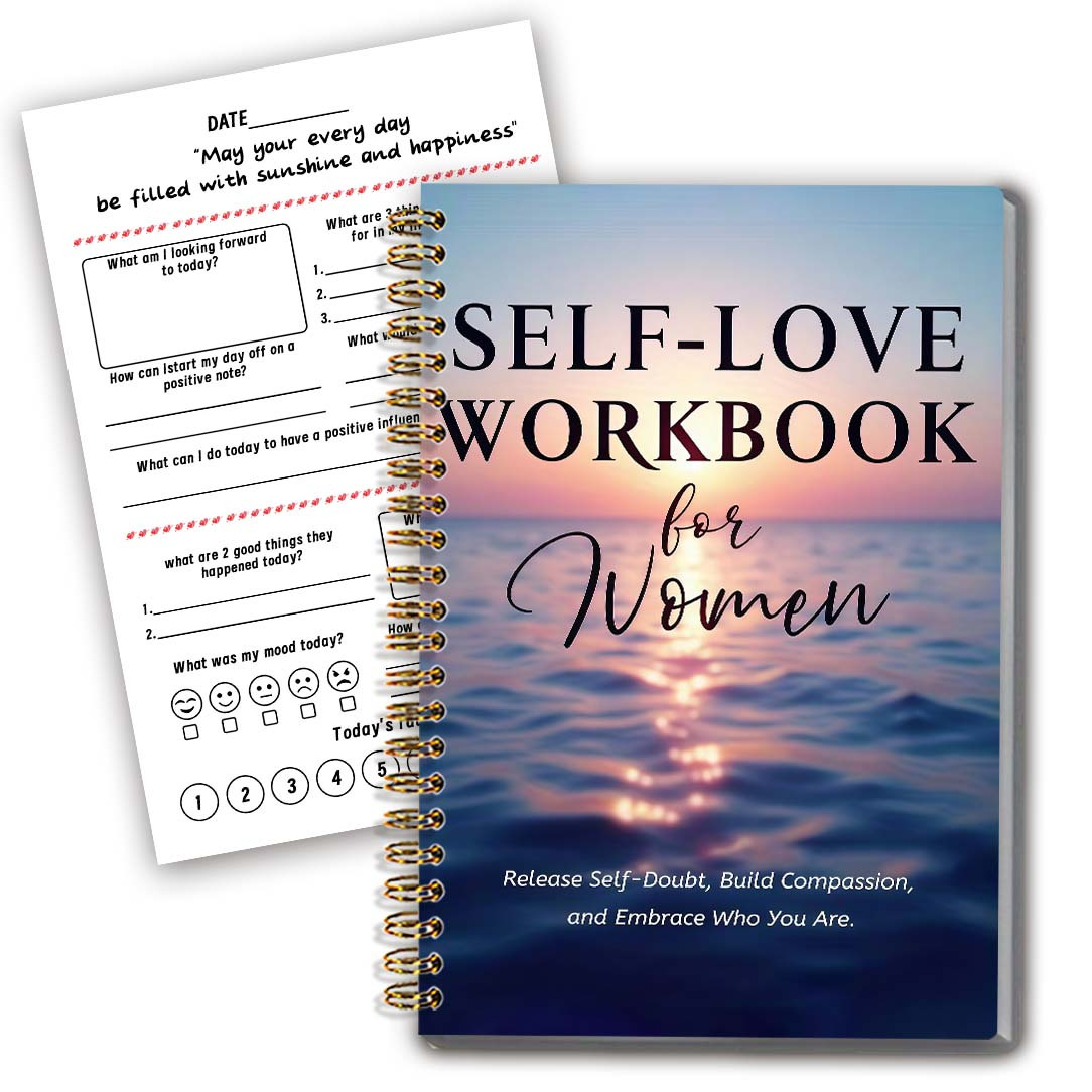TEMU 1 Self-care And Self-help Spiral Workbook For Women | Guided Journal To Embrace And Gratitude, Clear Negative Emotions, Yourself, Daily Planner,