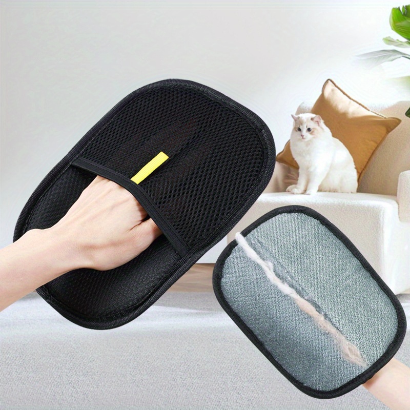 4pcs Dual-Directional Pet Hair Remover Gloves with Sticky Surface &   - Reusable Lint Brush for Dogs, Cats, Furniture, Clothing, Car Seats -   Hair Removal Tool with Wrist Strap, Durable Plastic & Soft Edges (No Batteries/Electricity) - Ideal for Home, Travel, Grooming, Furniture Cleaner, Handheld Cleaner, Sturdy Construction, Home Cleaners, Dog Lovers
