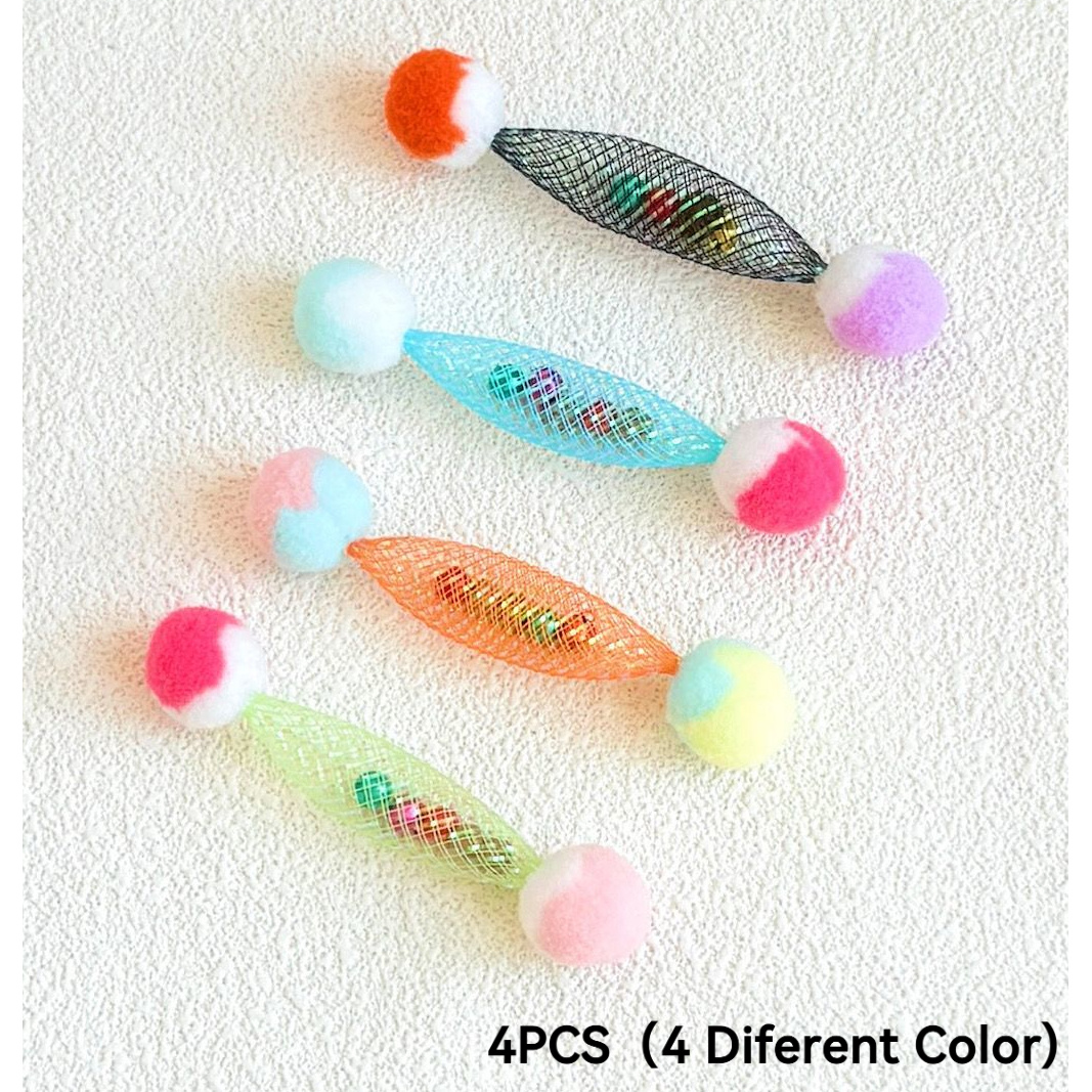 1/2/4pcs Cat Self-play Toys. Cat Flexible Tube Sound, Spring Licking Cat Toy, Without Battery (random Color)