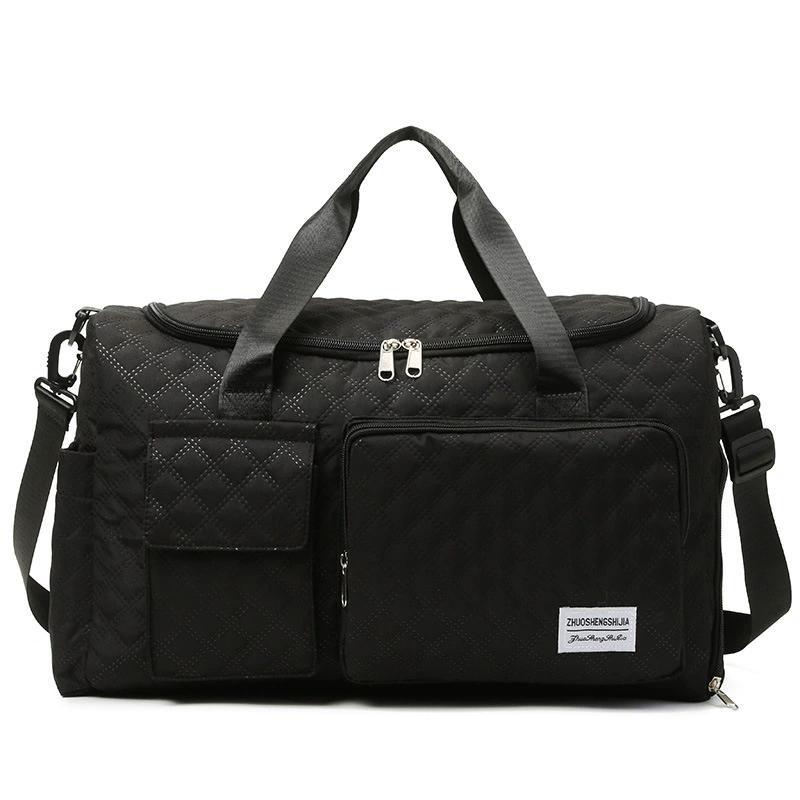TEMU Luxury Large Capacity Luggage Bag - Multifunctional Shoulder And Crossbody Tote Bag With Dry Wet Separation Pockets And Double-sided Pockets, Suitable For Travel And Fitness